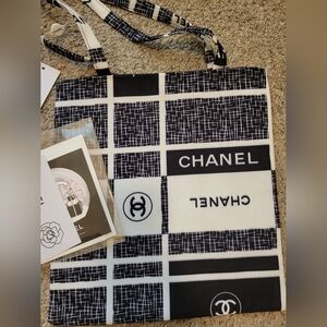 Chanel Black and White Tote Bag